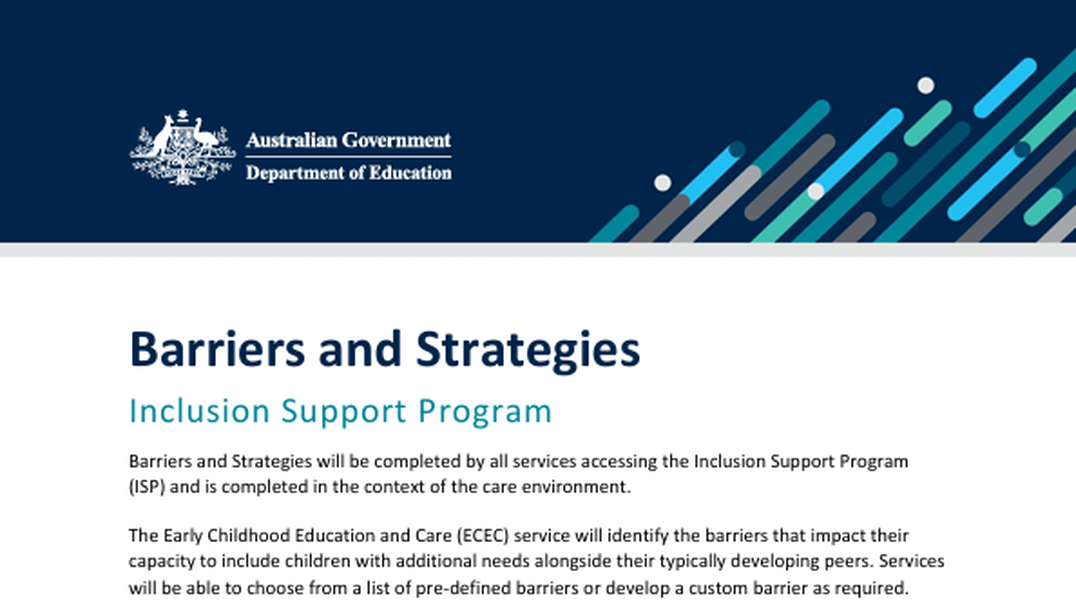 Barriers and Strategies Definitions